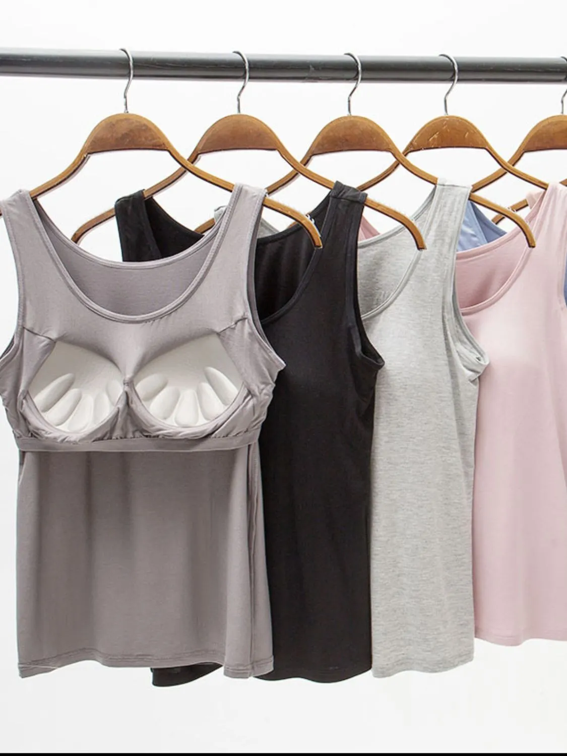 Full Size Wide Strap Modal Tank with Bra sold by Charming Charlie product image thumbnail 2