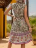 Printed Tie Neck Sleeveless Dress sold by Charming Charlie