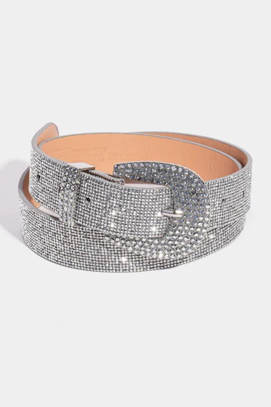 Fame Rhinestone Embellished Belt sold by Charming Charlie