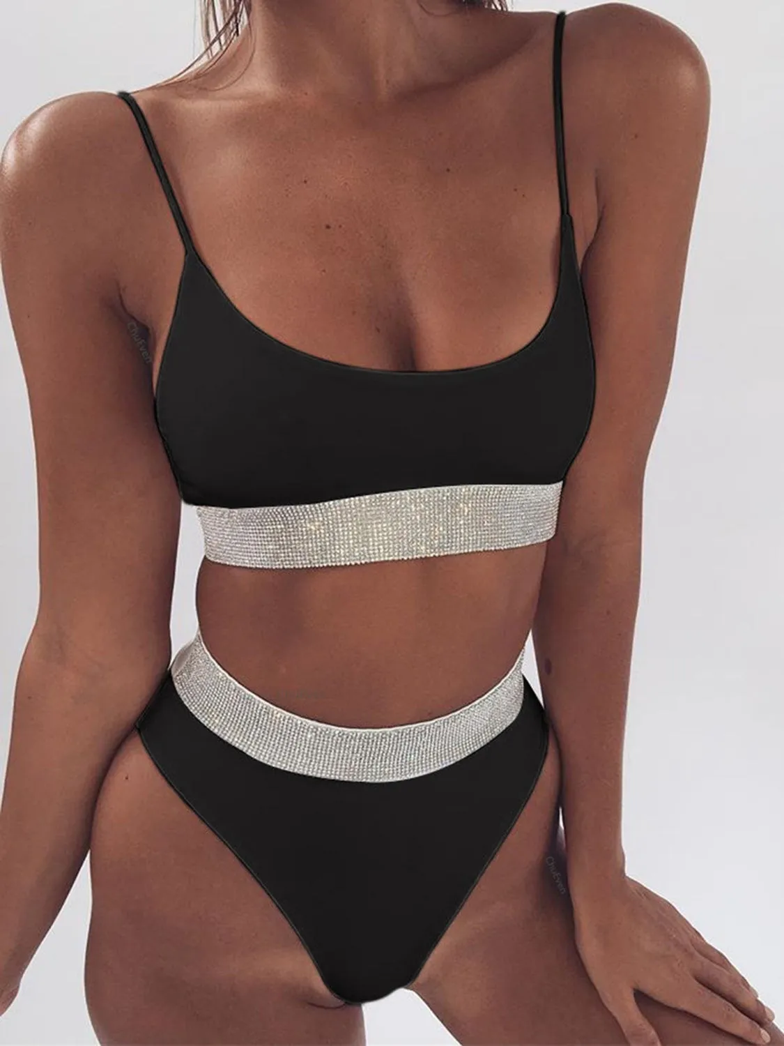 Scoop Neck Spaghetti Strap Two-Piece Swim Set sold by Charming Charlie product image thumbnail 2