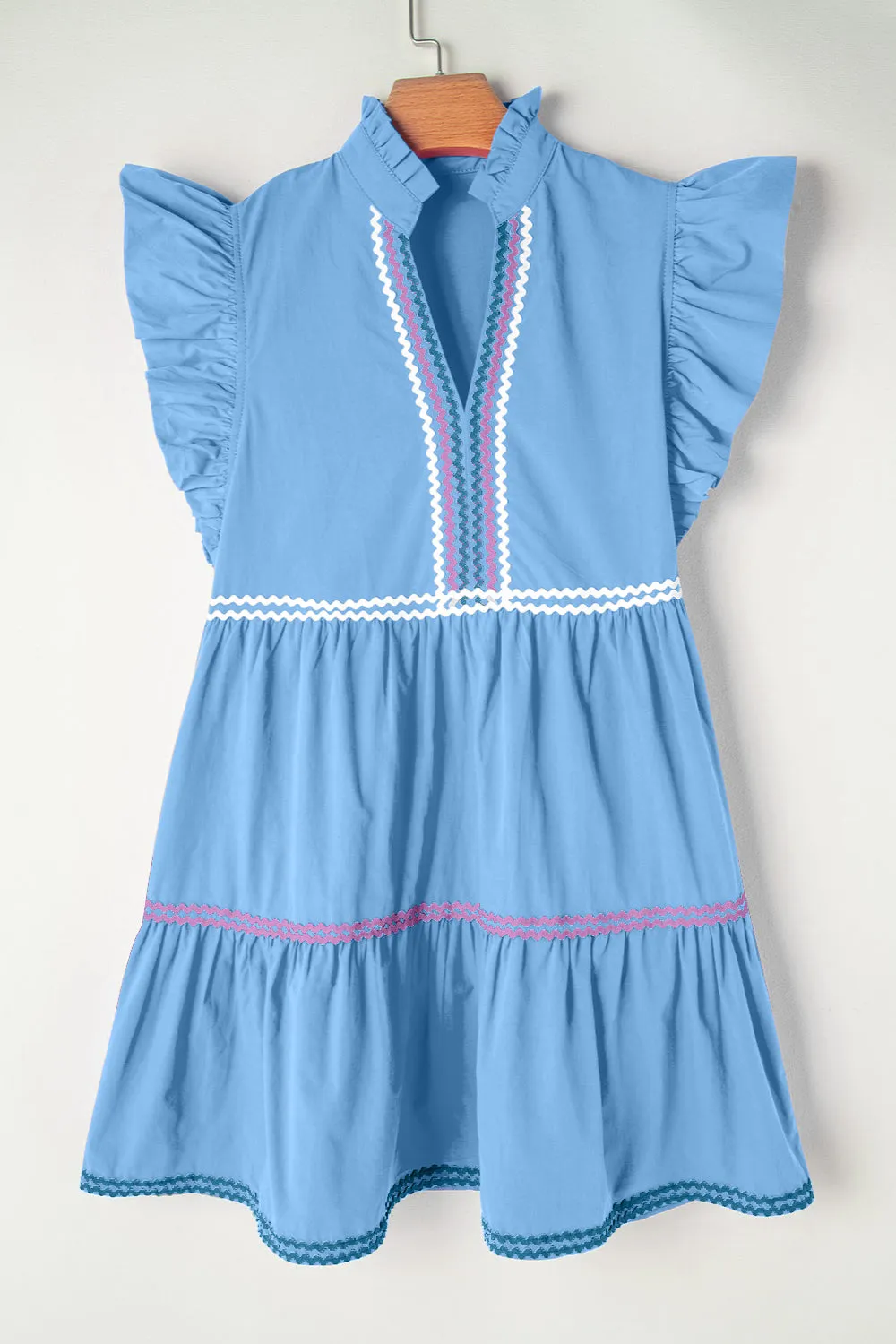 Ruffled Notched Cap Sleeve Mini Dress sold by Charming Charlie product image thumbnail 2