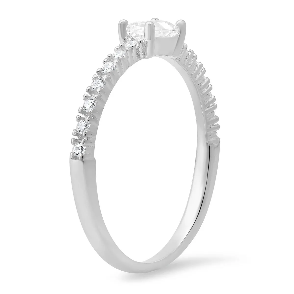 Sterling Silver East/West Baguette-cut CZ Ring sold by Charming Charlie product image thumbnail 3