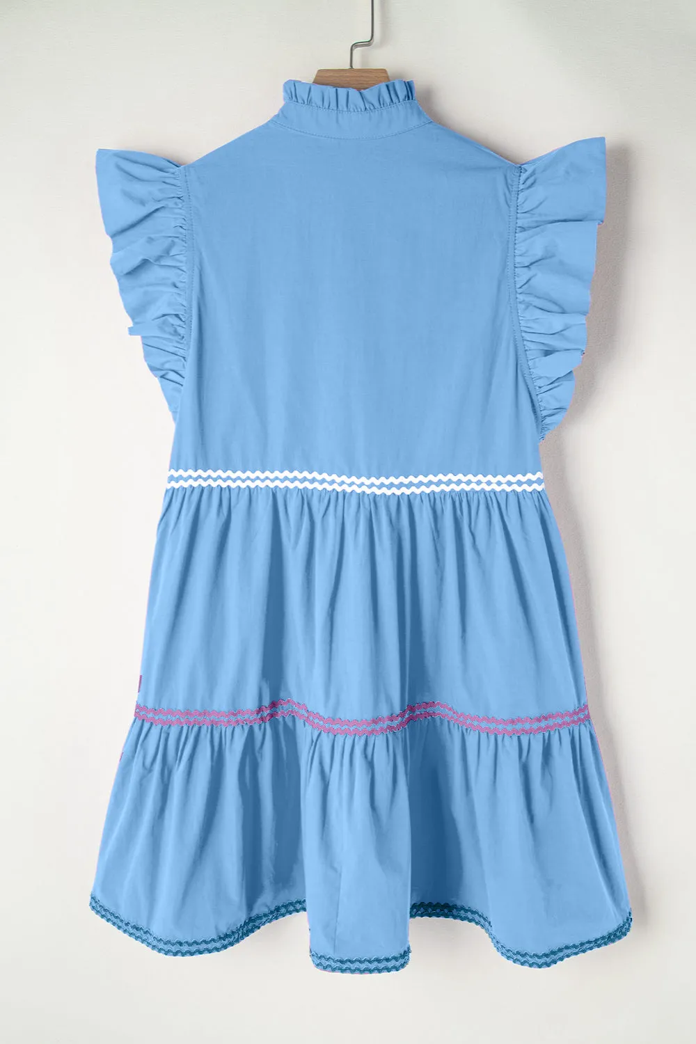 Ruffled Notched Cap Sleeve Mini Dress sold by Charming Charlie product image thumbnail 3