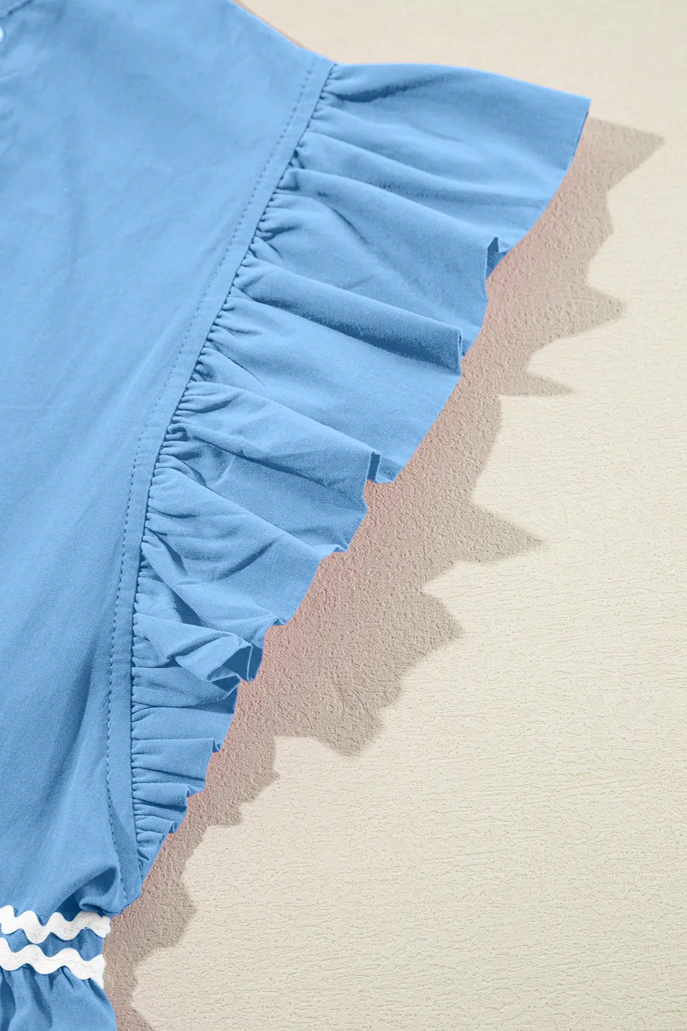 Ruffled Notched Cap Sleeve Mini Dress sold by Charming Charlie product image thumbnail 4