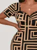 Plus Size Sweetheart Neck Short Sleeve Mini Dress sold by Charming Charlie