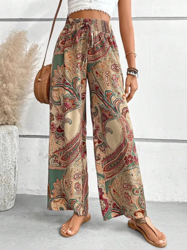 Printed Wide Leg Pants sold by Charming Charlie