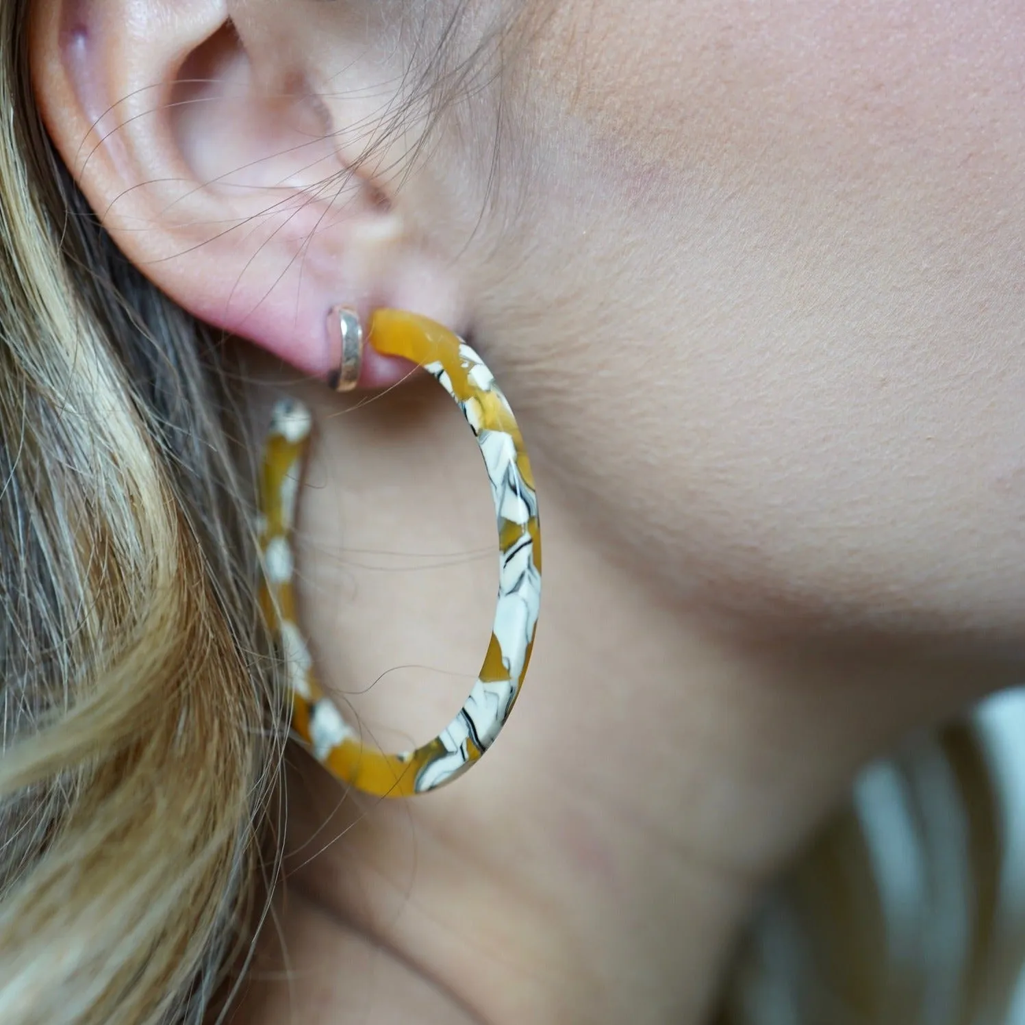 Holly Hoop (Medium) - Mustard sold by Charming Charlie