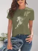 Horse Round Neck Short Sleeve T-Shirt sold by Charming Charlie