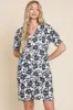 BOMBOM Floral Button Down Mini Dress sold by Charming Charlie