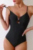 Cutout Spaghetti Strap One-Piece Swimwear sold by Charming Charlie
