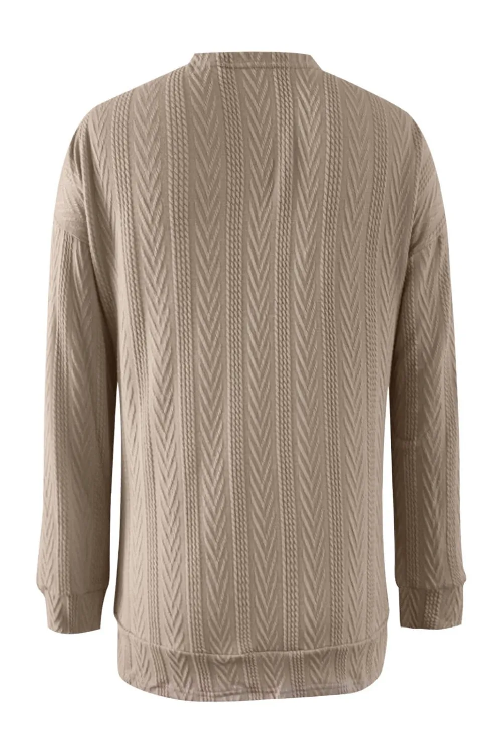 Full Size Textured Open Front Long Sleeve Cardigan sold by Charming Charlie product image thumbnail 3