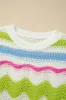 Openwork Color Block Round Neck Knit Top sold by Charming Charlie