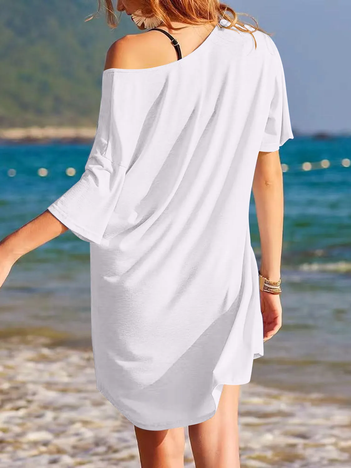 Pocketed V-Neck Short Sleeve Tee Dress sold by Charming Charlie product image thumbnail 4
