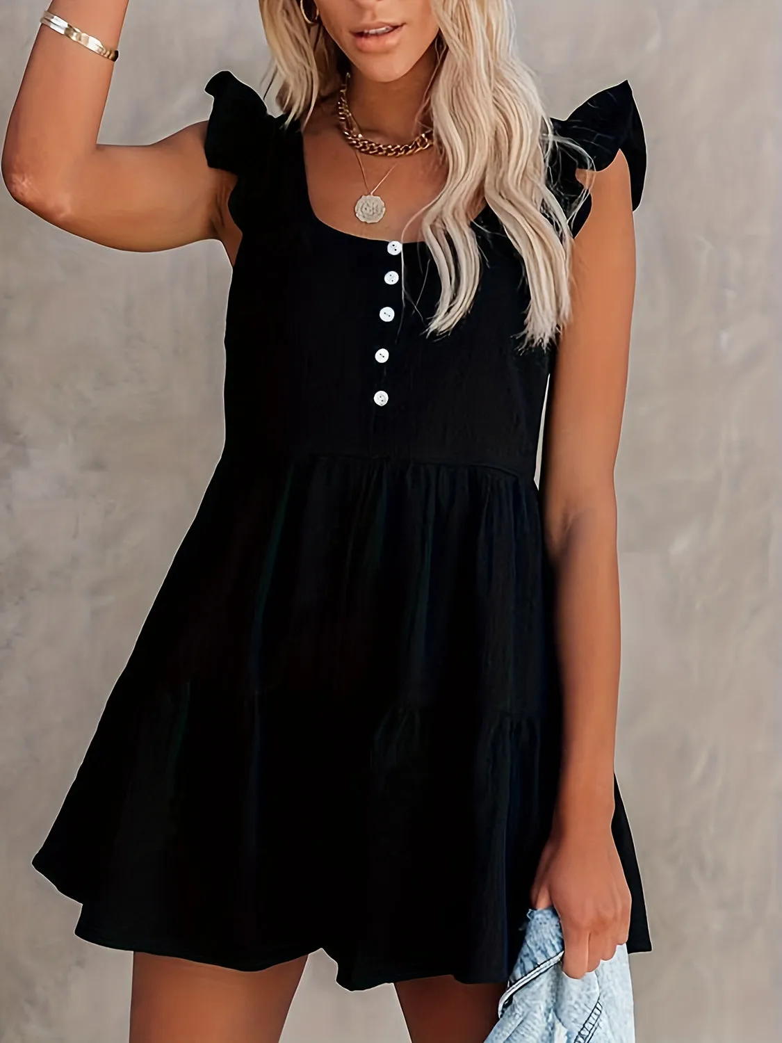 Full Size Ruffled Scoop Neck Sleeveless Romper sold by Charming Charlie product image thumbnail 5