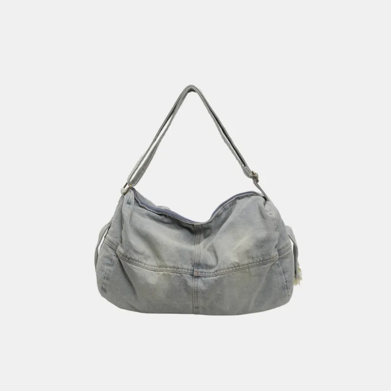 Adjustable Strap Denim Tote Bag sold by Charming Charlie