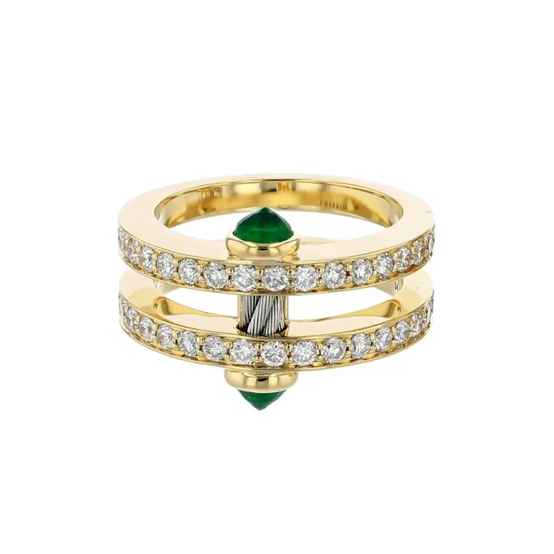 St Tropez® Mariner Ring 18KT Emerals sold by Charriol