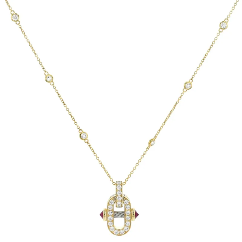 St-Tropez® Mariner necklace 18KT Rubis made by Charriol