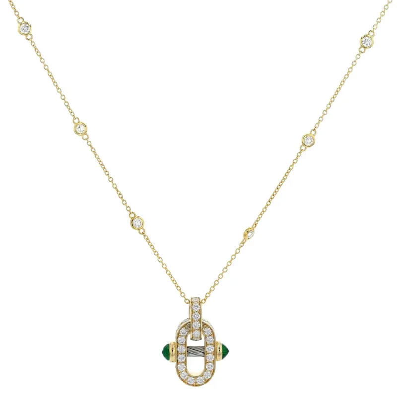 St Tropez® Mariner necklace 18KT Emeralds sold by Charriol