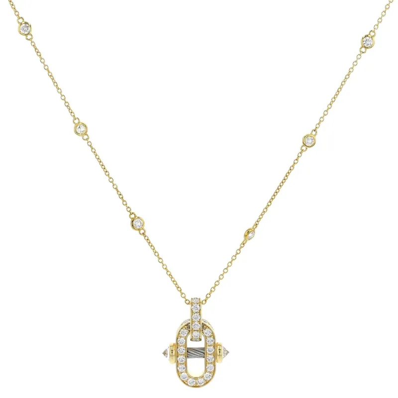 St-Tropez® Mariner Necklace 18KT Diamonds 1D made by Charriol