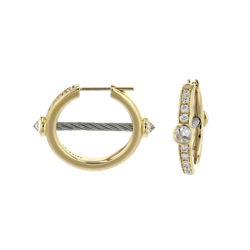 St-Tropez® Mariner Earrings 18KT Diamonds made by Charriol