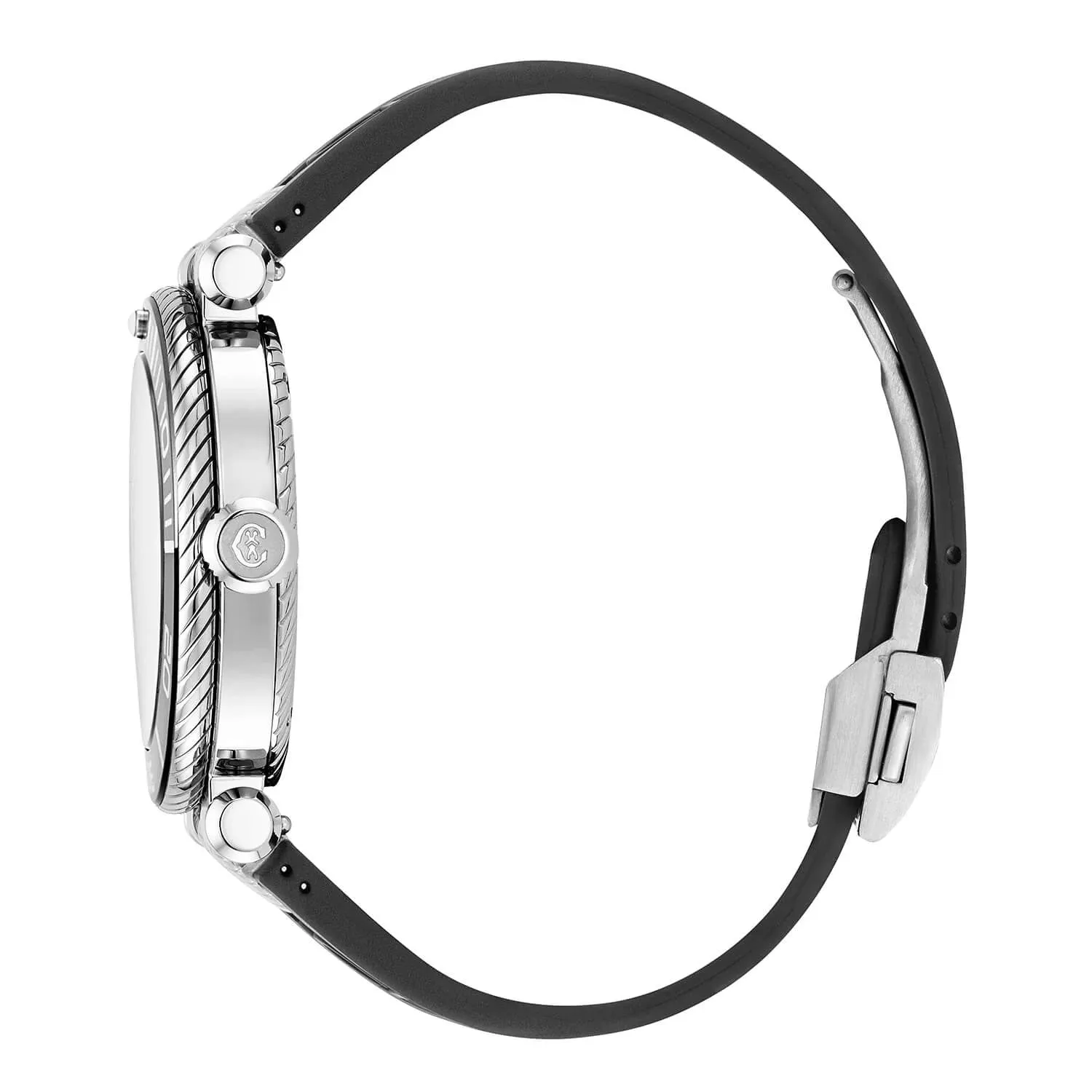 NAVIGATOR SURF, 41MM, AUTOMATIC CALIBRE, BLACK AND SILVER LUMINOVA DIAL, BLACK AND SILVER UNIDIRECTIONAL BEZEL, BLACK RUBBER INTERCHANGEABLE BRACELET sold by Charriol product image thumbnail 3