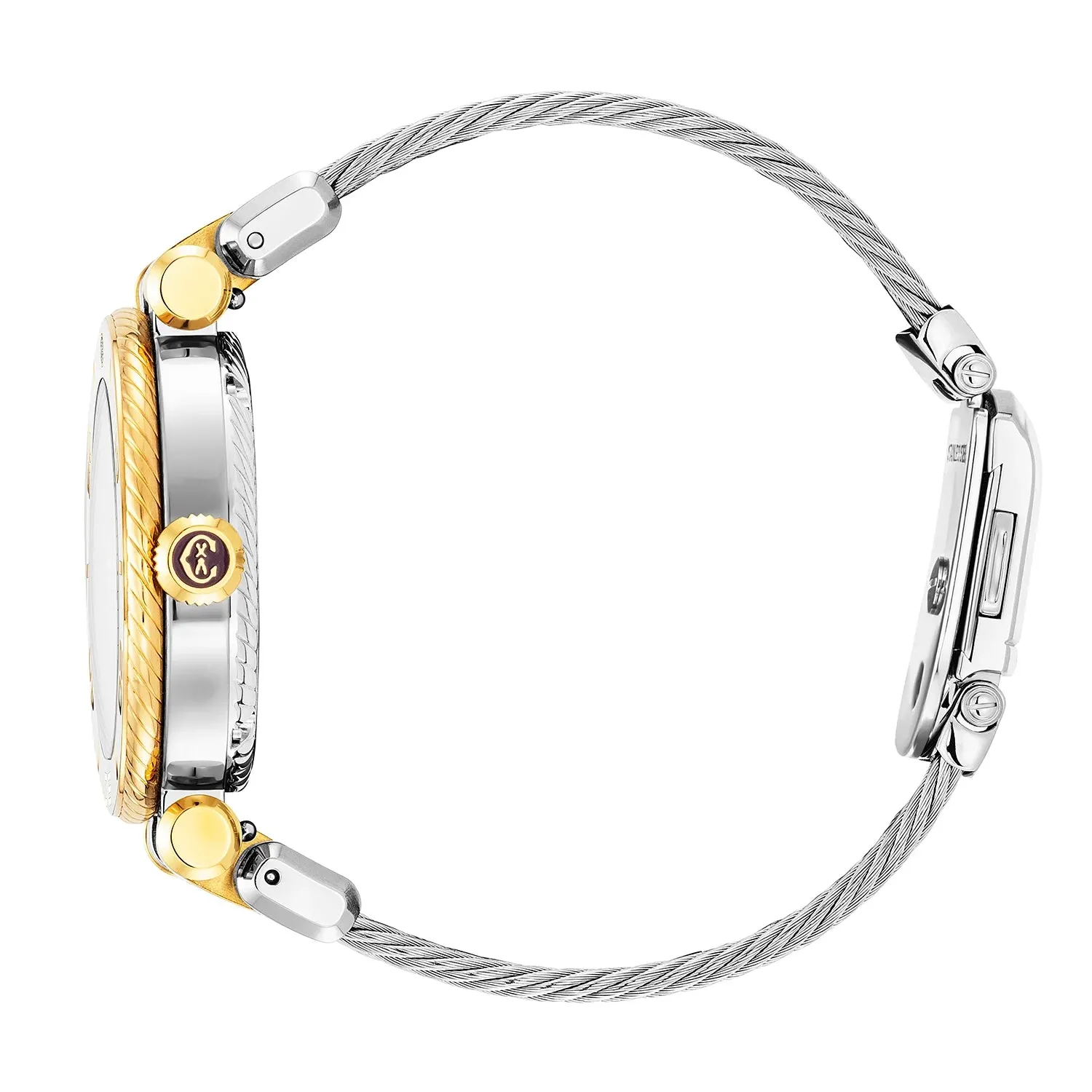 NAVIGATOR SURF, 36MM, AUTOMATIC CALIBRE, WHITE DIAL, WHITE BEZEL, STEEL CABLE INTERCHANGEABLE BRACELET sold by Charriol product image thumbnail 3