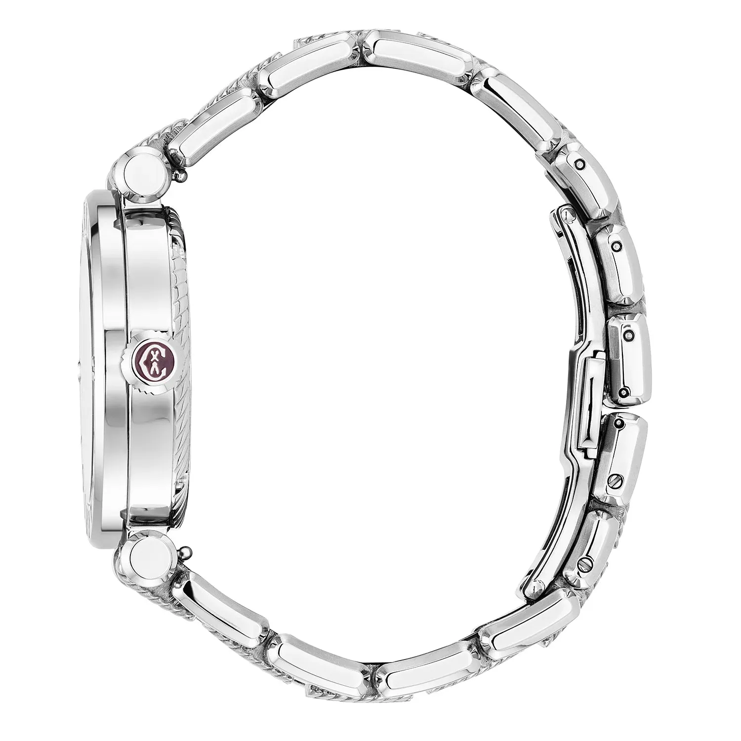 NAVIGATOR CRUISE, 36MM, QUARTZ CALIBRE, MOTHER-OF-PEARL DIAL, STEEL "CHARRIOL CHARRIOL" BEZEL, METAL INTERCHANGEABLE BRACELET sold by Charriol product image thumbnail 3