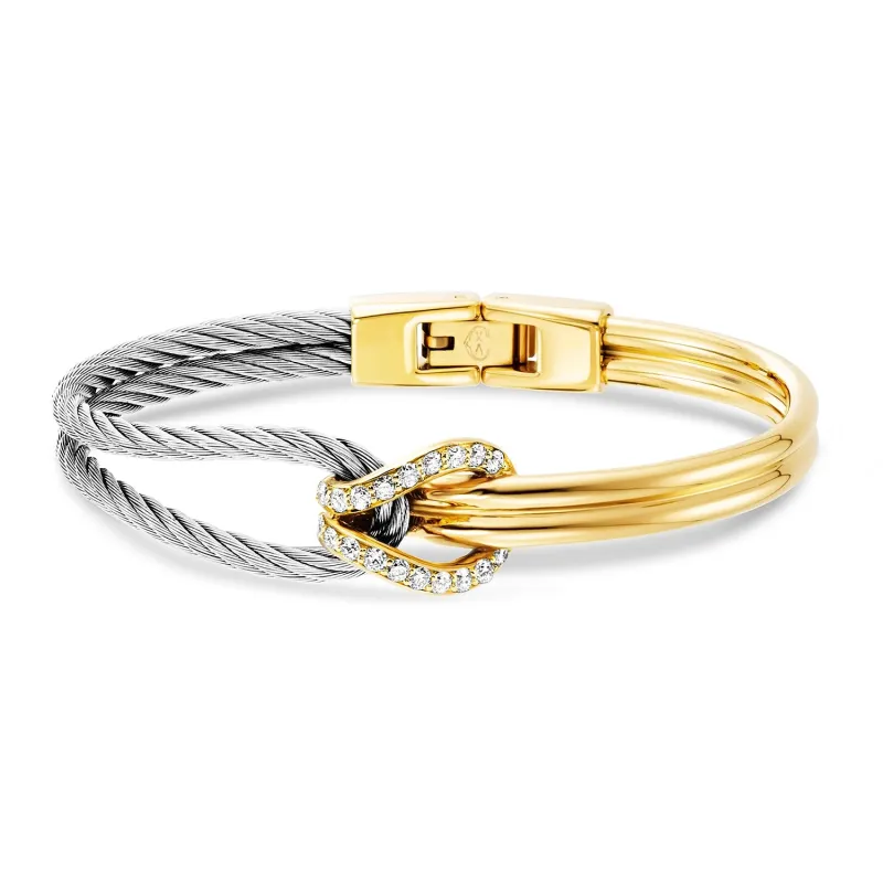 Celtic® Knot Bangle 18KT sold by Charriol