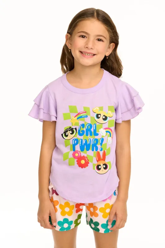 Powderpuff Girls - Girl Power Flutter Sleeve Tee sold by Chaser