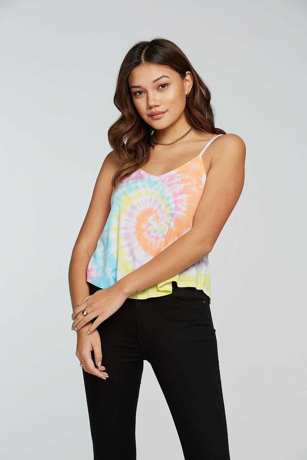 Recycled Vintage Jersey Flouncy Double V Cami sold by Chaser product image thumbnail 3