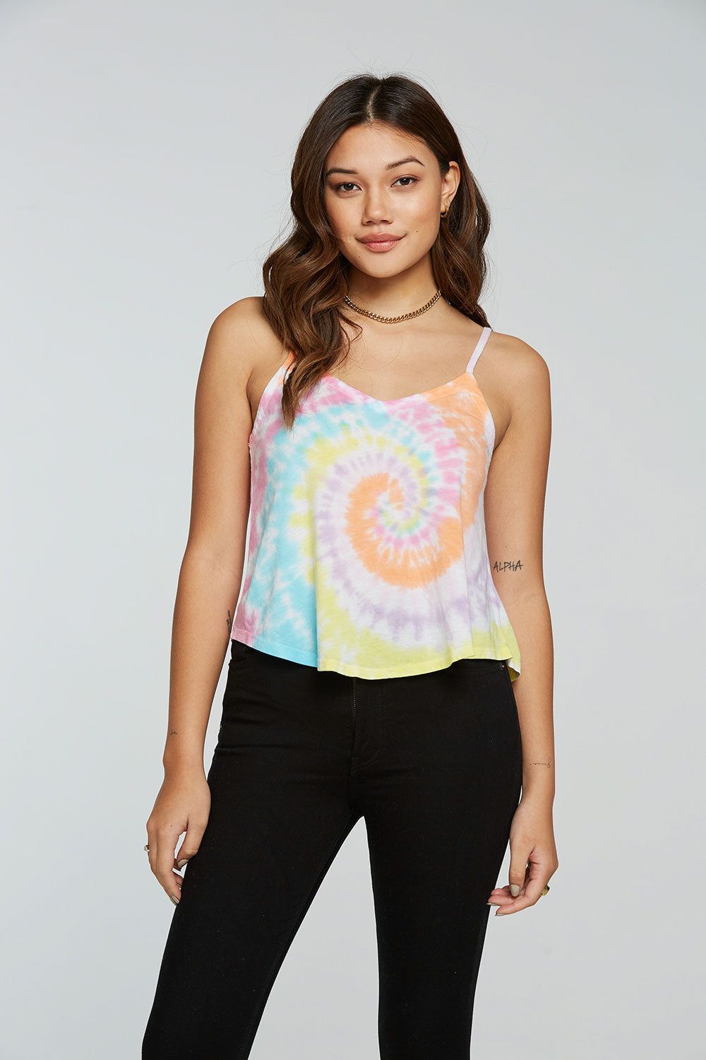 Recycled Vintage Jersey Flouncy Double V Cami sold by Chaser