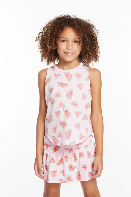 Watermelon Heaven Girls Vintage Jersey Shirttail Muscle sold by Chaser