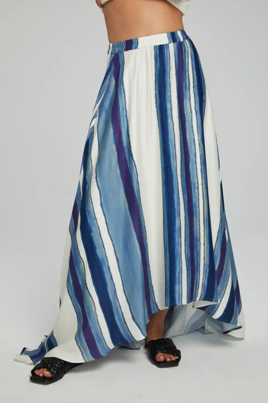 Hazel Maxi Skirt - Pacific Stripe sold by Chaser