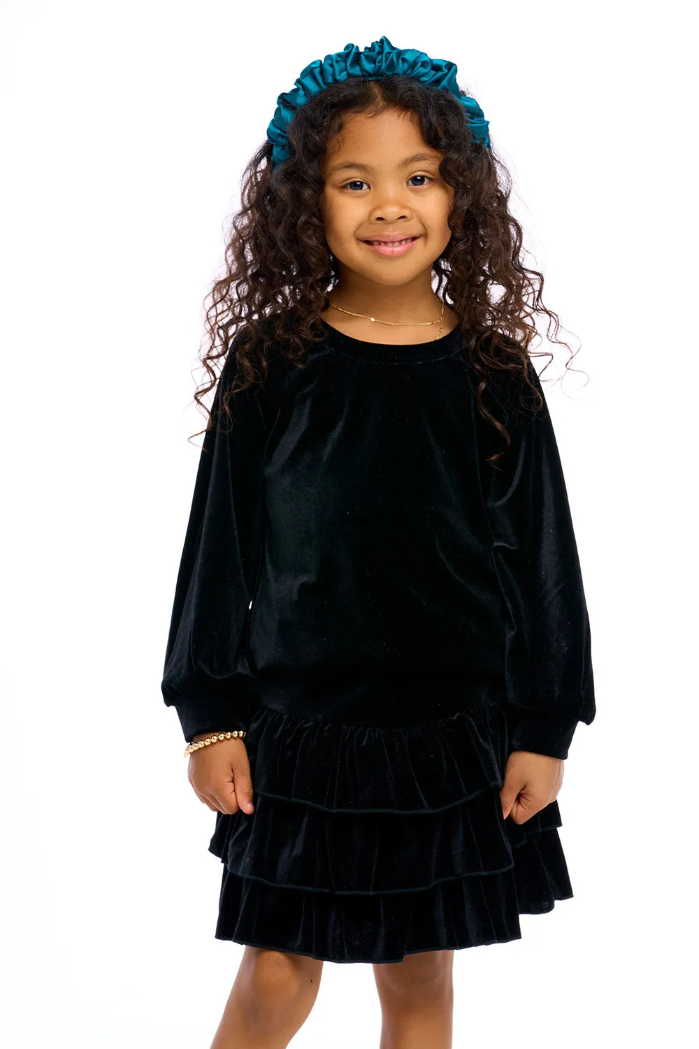 Stretch Velvet Blouson Sleeve Raglan sold by Chaser product image thumbnail 3