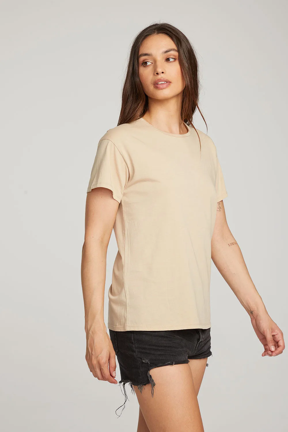 Everyday Essential Cappuccino Crew Neck Tee sold by Chaser product image thumbnail 5
