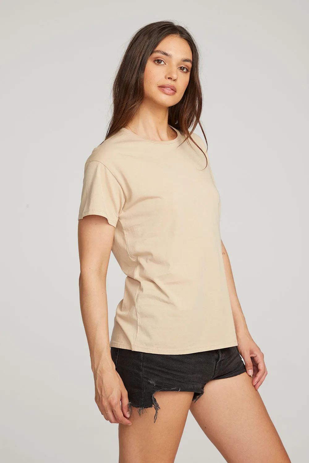 Everyday Essential Cappuccino Crew Neck Tee sold by Chaser product image thumbnail 2