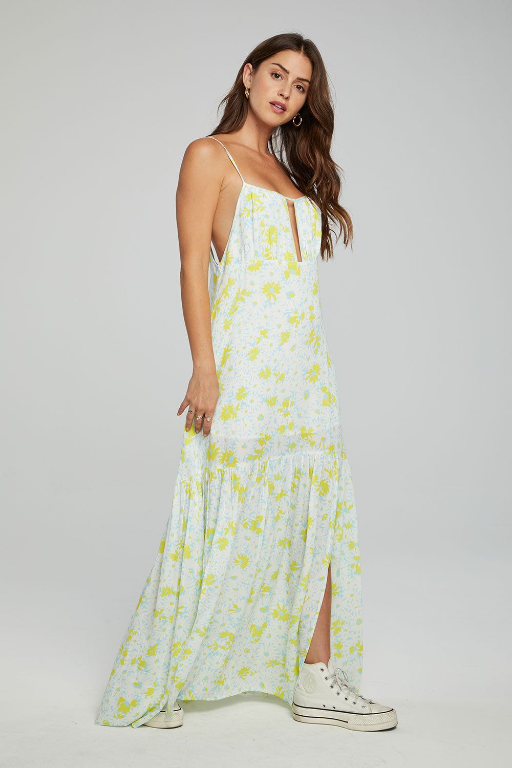 Seren Maxi Dress - Baby Blue Daisy Floral sold by Chaser product image thumbnail 2