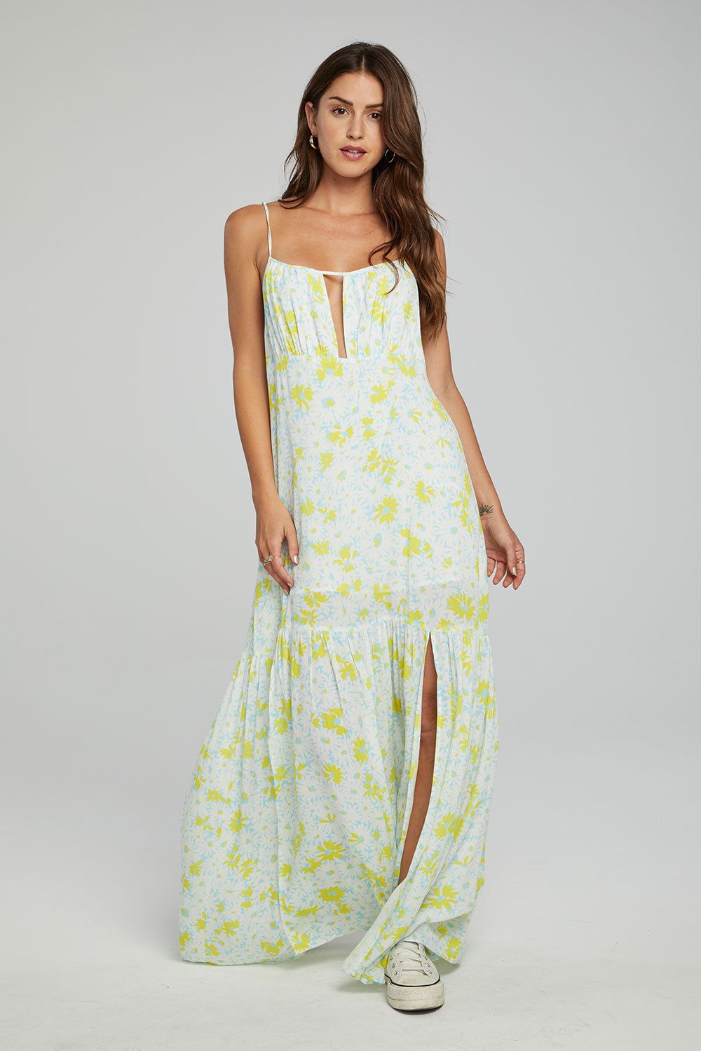 Seren Maxi Dress - Baby Blue Daisy Floral sold by Chaser product image thumbnail 4