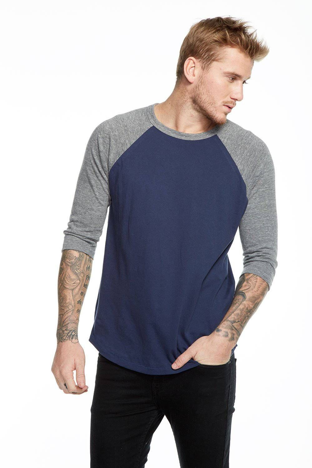 MENS BLOCKED 3/4 RAGLAN TEE sold by Chaser product image thumbnail 3