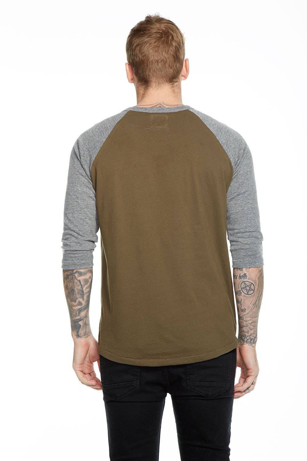 MENS BLOCKED 3/4 RAGLAN TEE sold by Chaser product image thumbnail 2