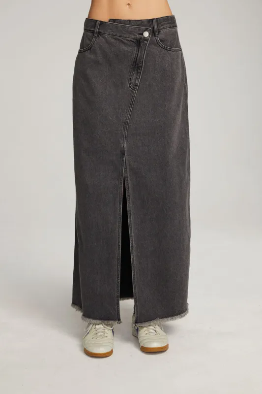 Trinidad Licorice Maxi Skirt sold by Chaser