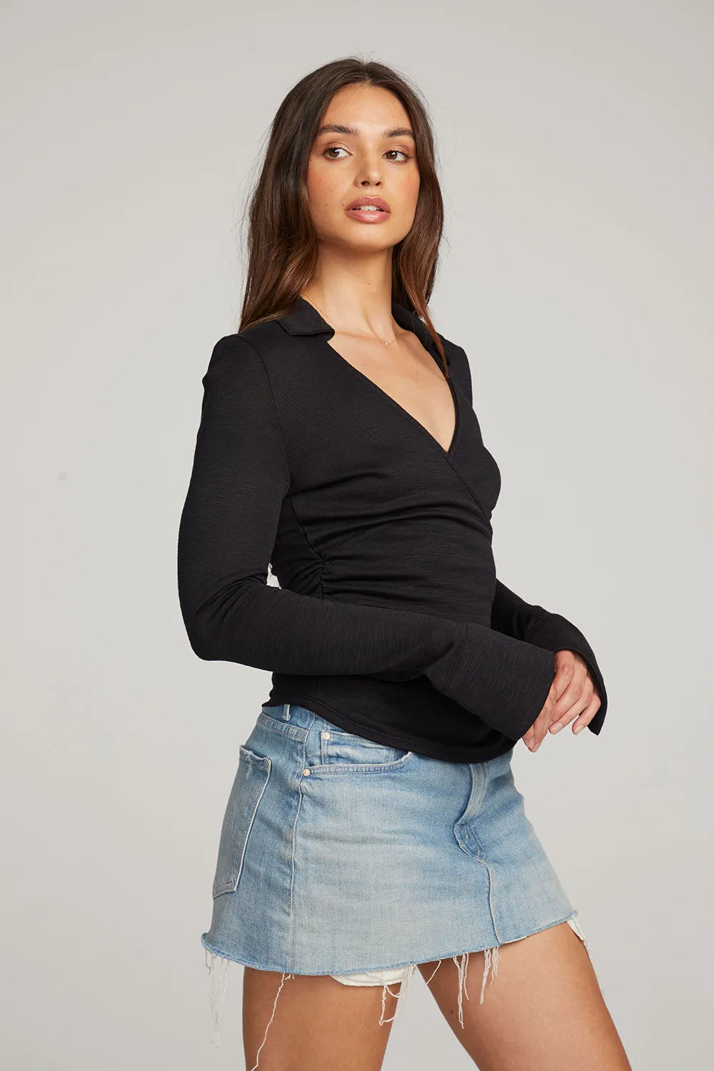 Harper Licorice Long Sleeve sold by Chaser product image thumbnail 4