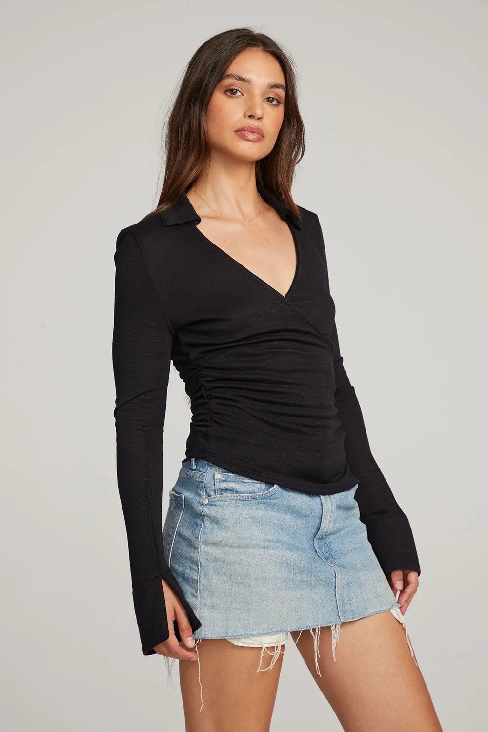 Harper Licorice Long Sleeve sold by Chaser product image thumbnail 2