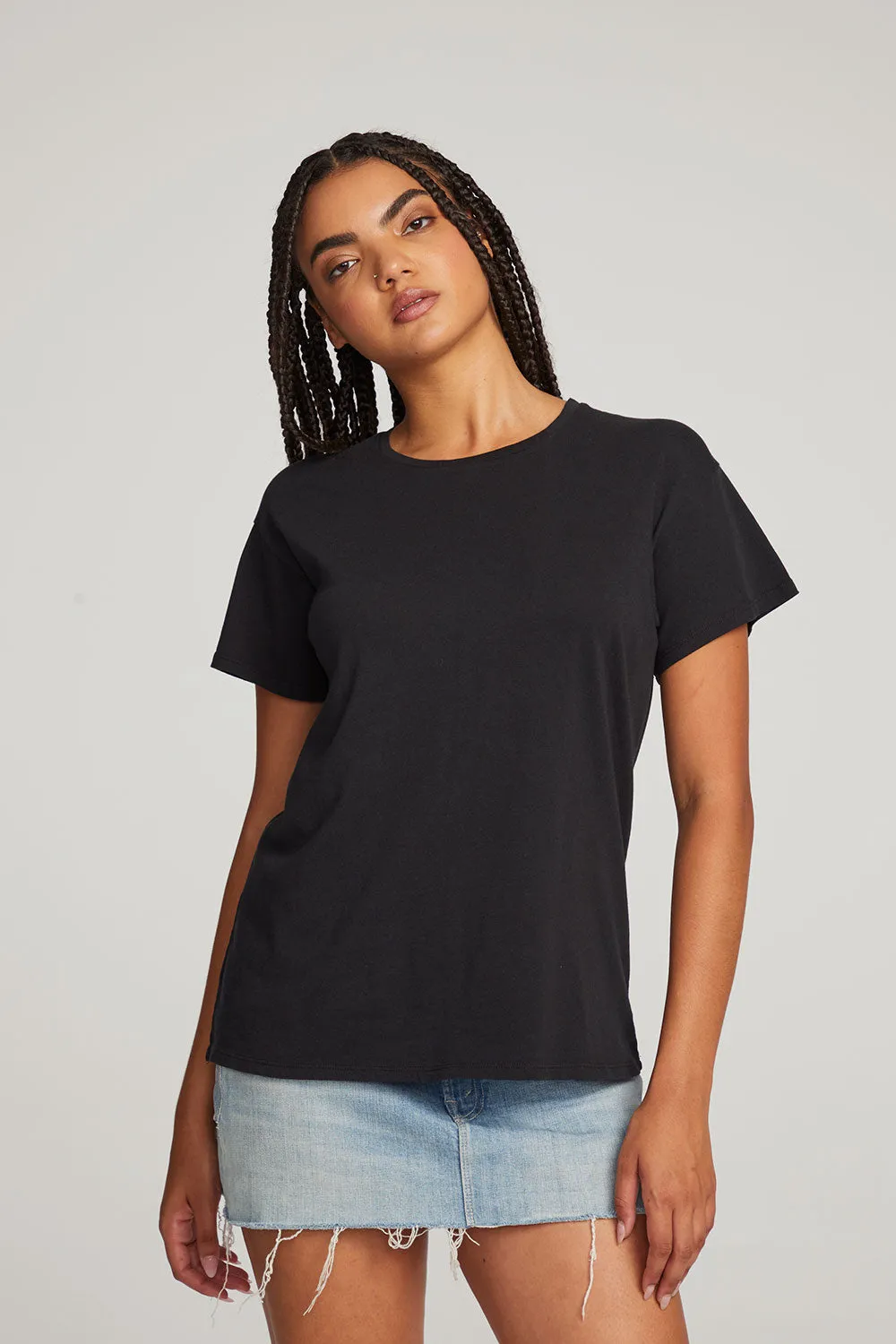 Everyday Essential Black Crew Neck Tee sold by Chaser