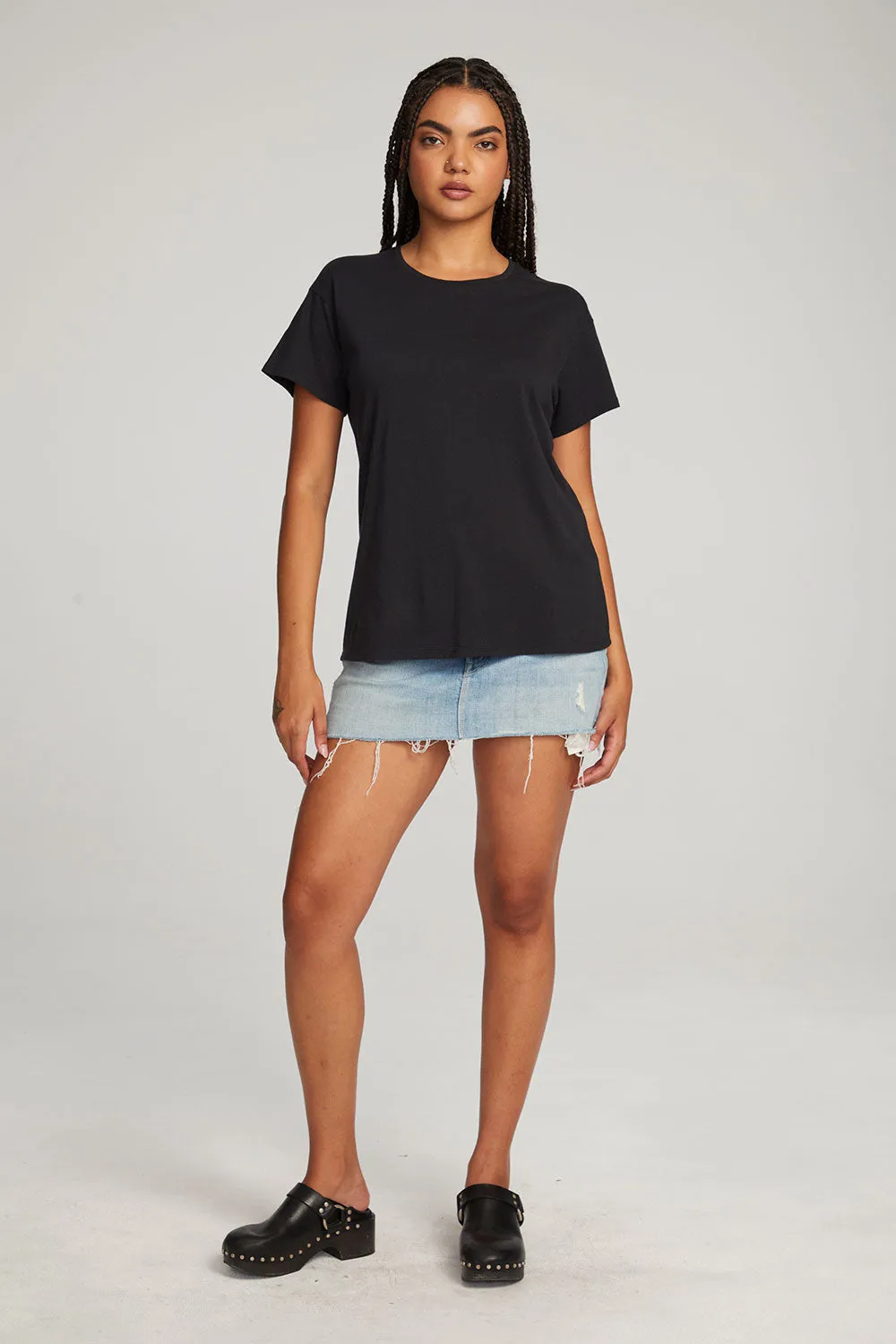 Everyday Essential Black Crew Neck Tee sold by Chaser product image thumbnail 4