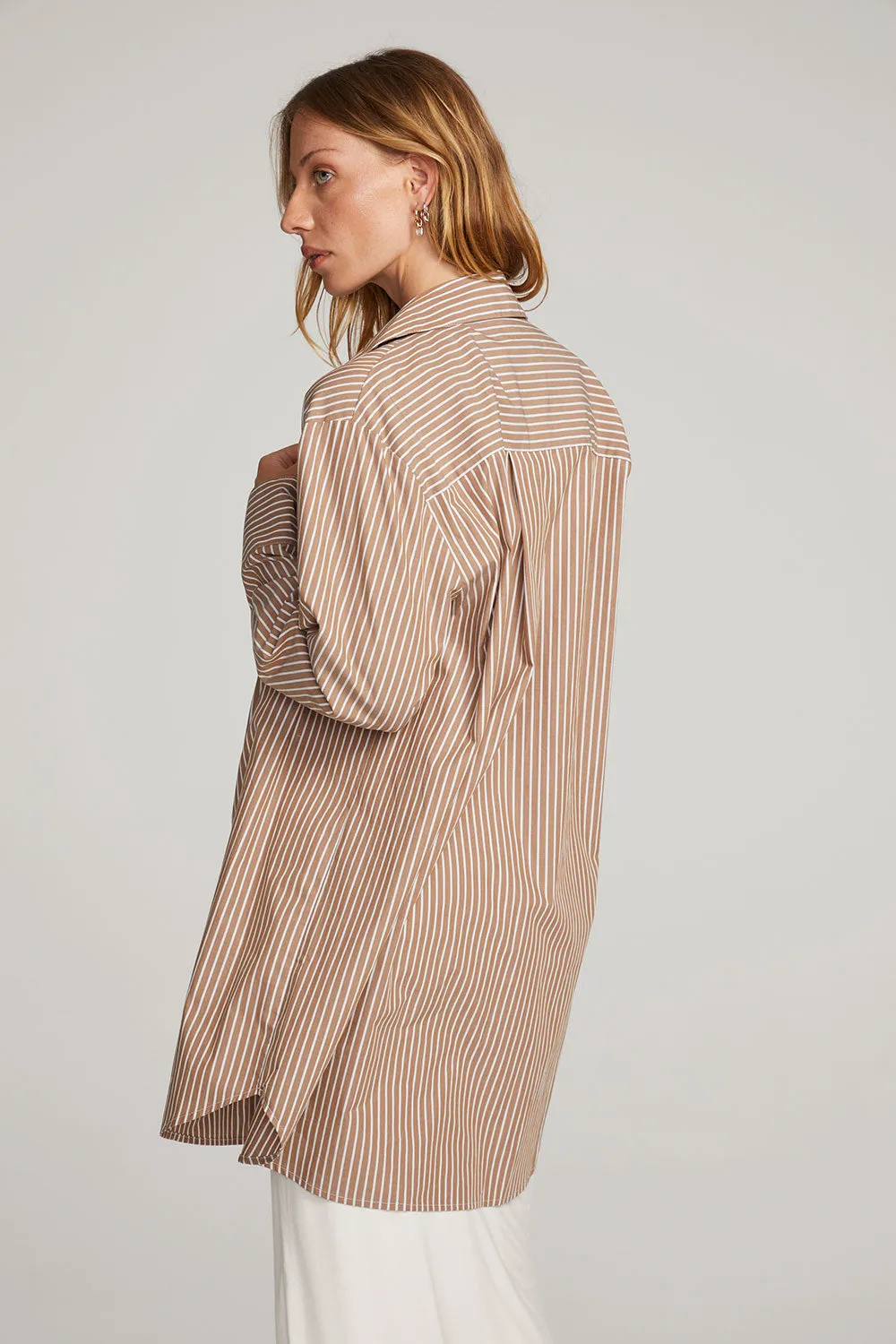 Kerstin Whiskey Stripe Button Down sold by Chaser product image thumbnail 3