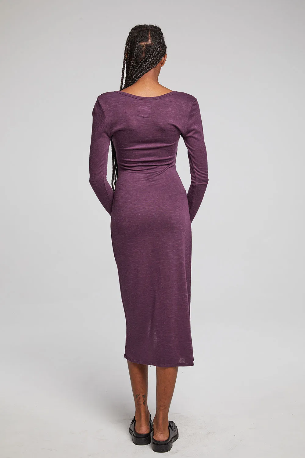Harmony Plum Perfect Midi Dress sold by Chaser product image thumbnail 4