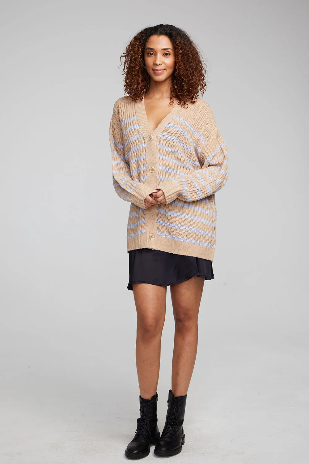 Vibe Fairfax Stripe Cardigan sold by Chaser product image thumbnail 5