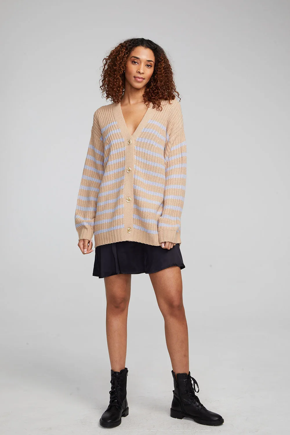Vibe Fairfax Stripe Cardigan sold by Chaser product image thumbnail 4