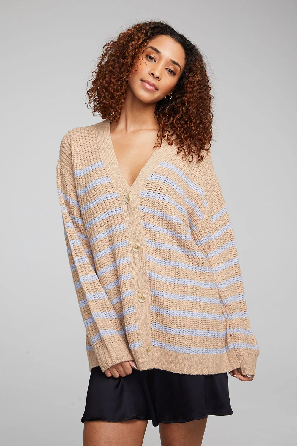 Vibe Fairfax Stripe Cardigan sold by Chaser